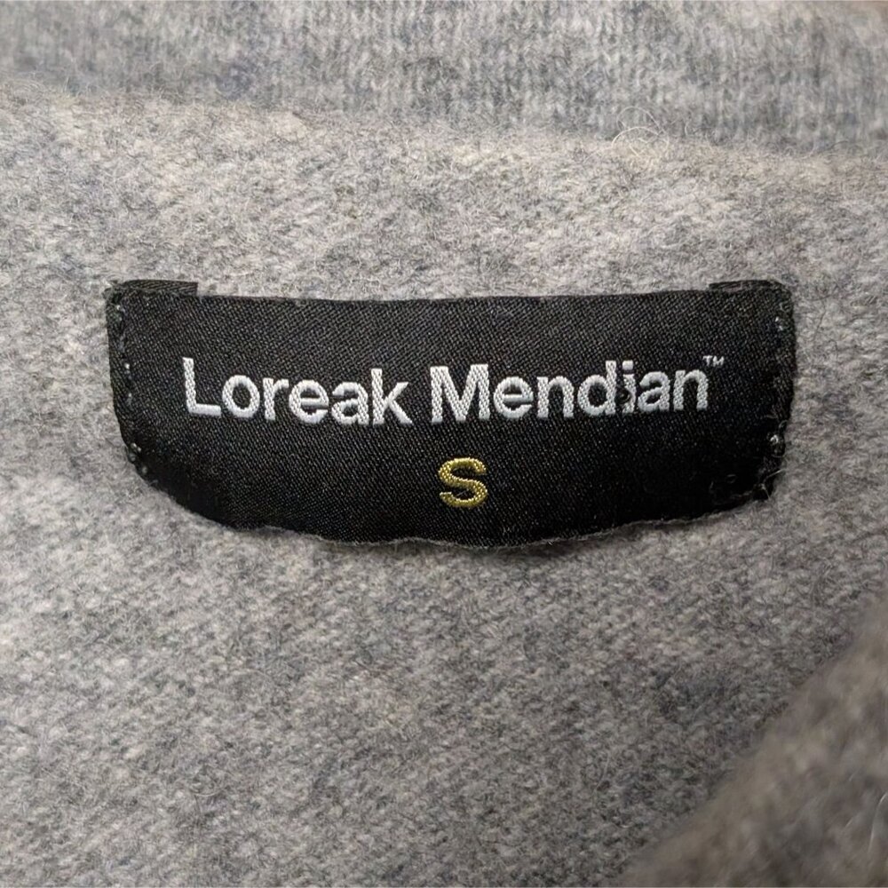 LOREAK MENDIAN Wool Sweatshirt Men's S Shawl Neck Kangaroo Pocket Winter Hiking - Picture 2 of 9